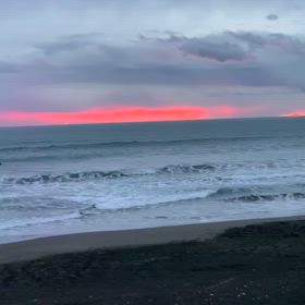 1月12日千葉北、東浪見の朝の波の画像