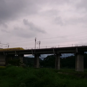 ドクターイエロー関ヶ原町松尾山小早川秀秋陣地跡地入口付近通過(動画付き)の画像
