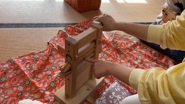初めての綿の糸紡ぎの記事動画