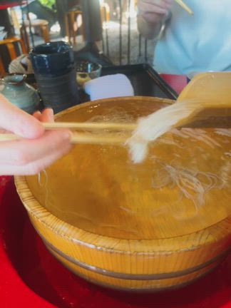 長瀞  絶景の流しそうめん体験  長生館の記事動画