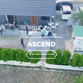 ドローンでお友達の基地を撮影の画像