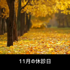 11月の休診日の画像