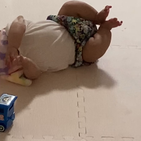 寝返りが出来ちゃったの画像