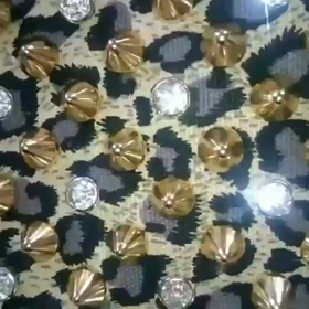 ラインストーン×スタッズバッグ・Mサイズ・レオパードの画像