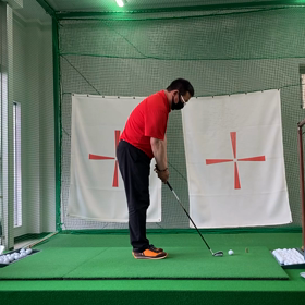 今日も9番アイアンでの画像