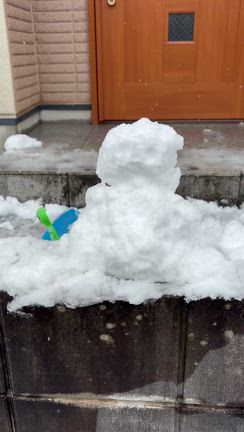雪だるまを作る渡辺家のメンズの記事動画
