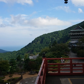 那智の滝と仲  秋の名月前夜の熊野の空に昇る月  その3の画像