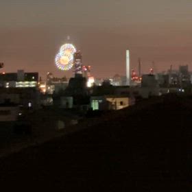 家から見た万博花火　7月23日スペシャル花火　動画の画像