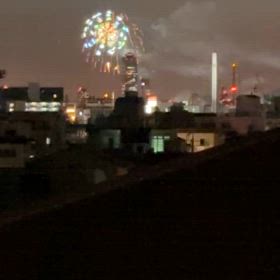 家から見た万博花火　7月23日スペシャル花火大会　動画の画像