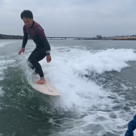 今年初のボートサーフィンの画像