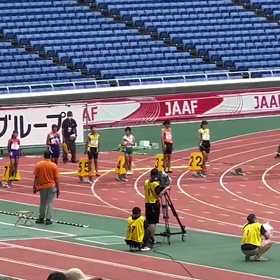 全国大会 女子100mＣ決勝(橋本さん)①の画像