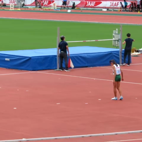 全国大会 女子走り高跳び(宮本さん)137㎝の跳躍の画像