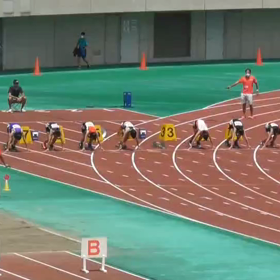 中３女子100m予選 田中里歩さんの画像