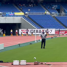 全国大会 女子100m予選(橋本さん)②の画像