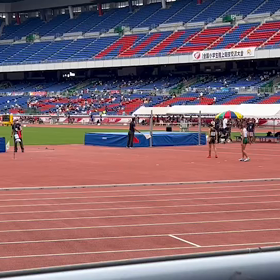 全国大会 女子走り高跳び(宮本さん)134㎝の跳躍の画像
