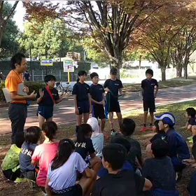 ミニ駅伝　優勝インタビューの画像