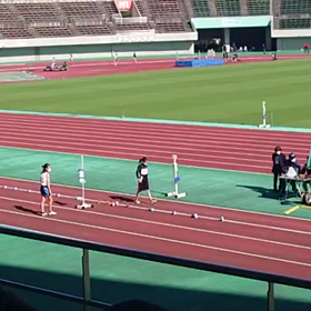 女子走り幅跳び予選①の画像