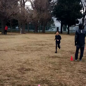 航空公園練習 1000m３組目 ゴール①の画像