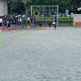 100m記録会(６年生 スタート付近)②の画像