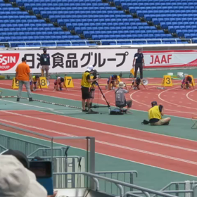 全国大会 女子100m予選(橋本さん)①の画像