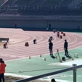 混合リレー予選第１組の画像