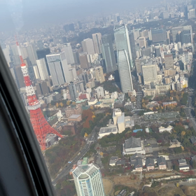 東京タワー上空を通過☆の画像