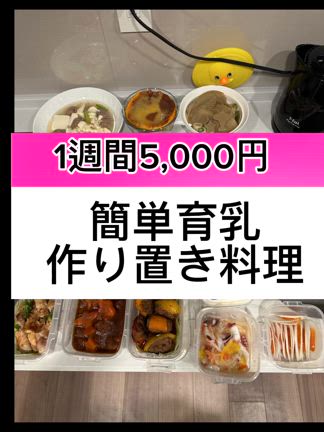 【1週間5,000円】育乳作り置き料理の記事動画
