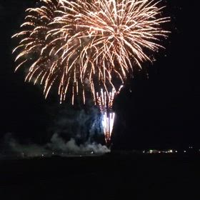 久しぶりの花火とウォーキングの画像