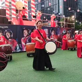 若者の和太鼓　天神夏祭り2025のオープニングにての画像