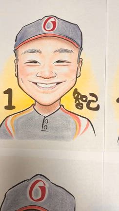 少年野球チームの卒団記念の似顔絵ギフト⚾️✨の記事動画