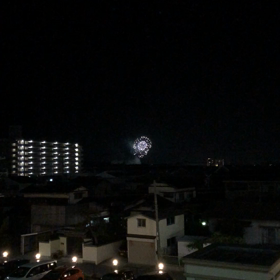 今年の花火大会は自宅からの画像