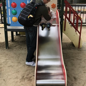 ぷーちゃん初滑り台 と 蘇る分娩台の画像