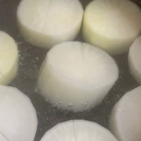 大根の下ごしらえの画像