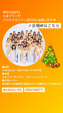 【出演情報】TAMA PLAZA TERRACE ”Terrace Christmas 点灯式”の記事動画
