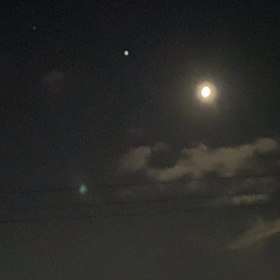 月と木星と土星の画像