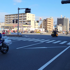 第１００回箱根駅伝　鶴見中継所(往路)で観戦しました。動画付きのサムネイル画像