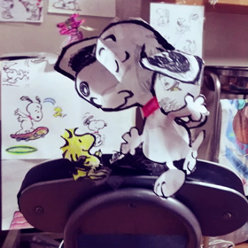 癒しの紙細工スヌーピー 踊る❗の 画像