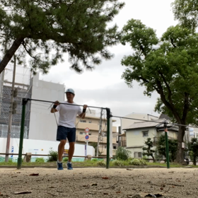 ダサダサフロントレバー練習の画像