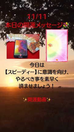 11/11本日の開運メッセージの記事動画
