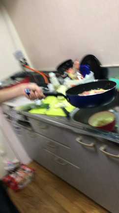 旦那の奥義！！お好み焼き返しの記事動画