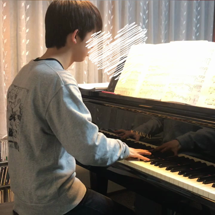ピアノを習って１年の中学生（生駒市ピアノ教室）の記事動画