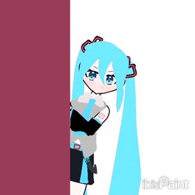 ちょこっと動く初音ミクちゃんのイラスト【小6不登校＆高２通信生】の画像