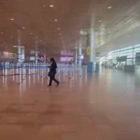 イスラエル-フライトキャンセルによるベングリオン空港の様子の画像