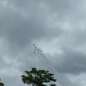 今日は東北絆祭りが開催されブルーインパルスのパフォーマンスもの画像
