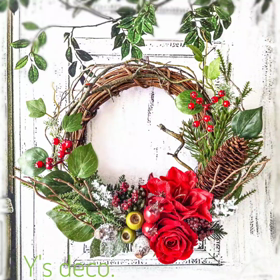 新作クリスマスリースへの想いの画像