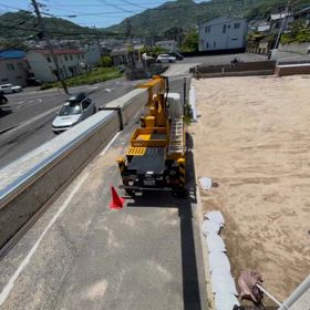 高所作業車からの風景の画像