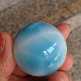 直径37.5mm Larimar Ball 80g High Quality ラリマービーズの画像