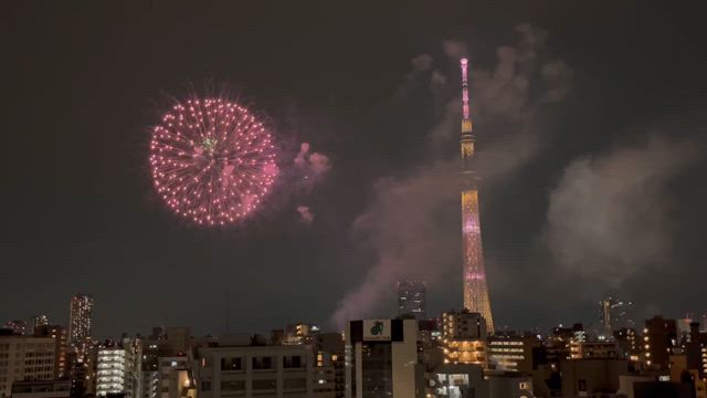 お友達と隅田川花火大会鑑賞。の記事動画