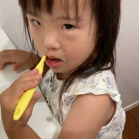 はるちゃんの歯磨きの画像