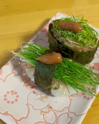 初めての芽ねぎ寿司の記事動画